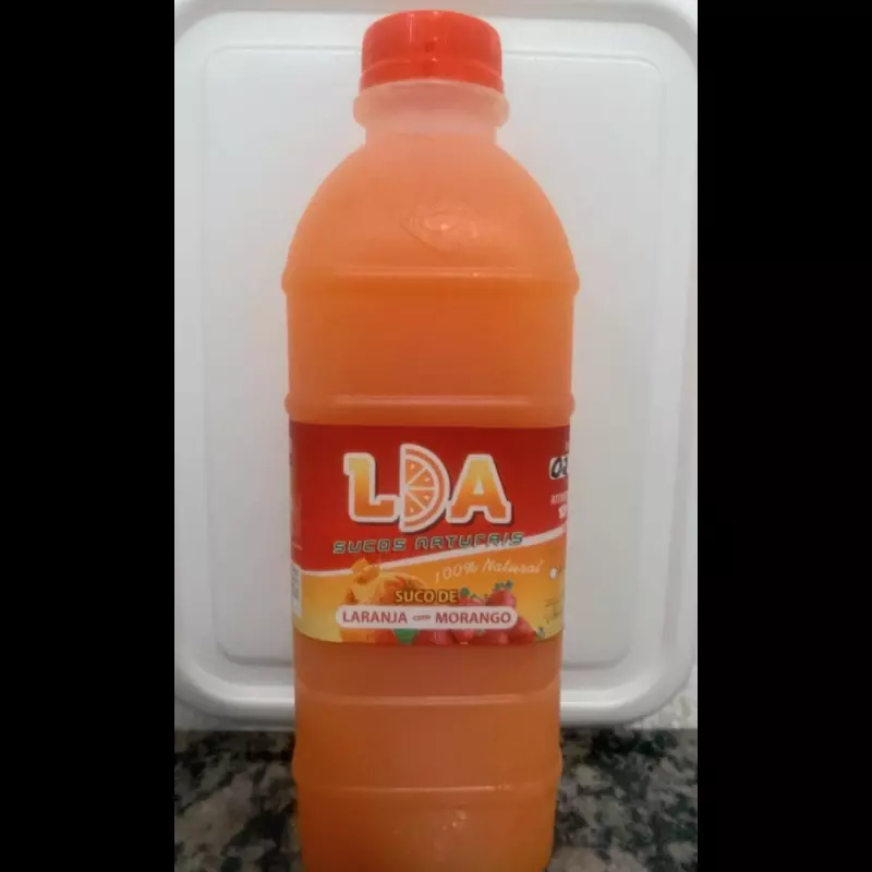 SUCO DE LARANJA COM MORANGO 1L