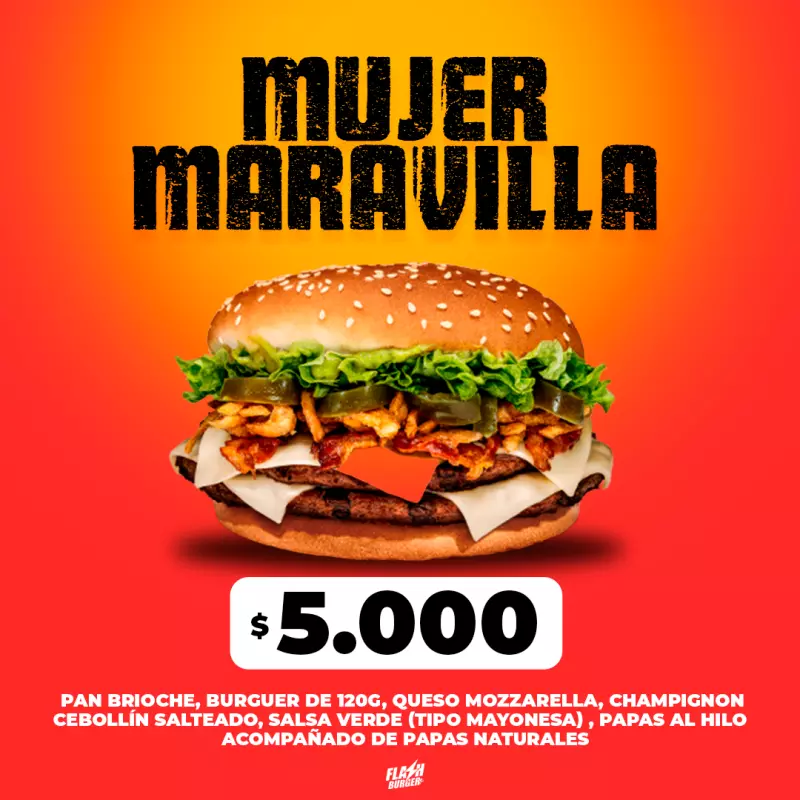 PROMO MUJER MARAVILLA (BURGUER)