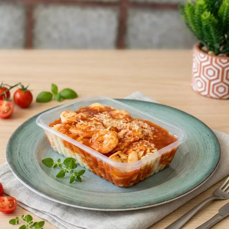 Risoni ao molho sugo com Camarão