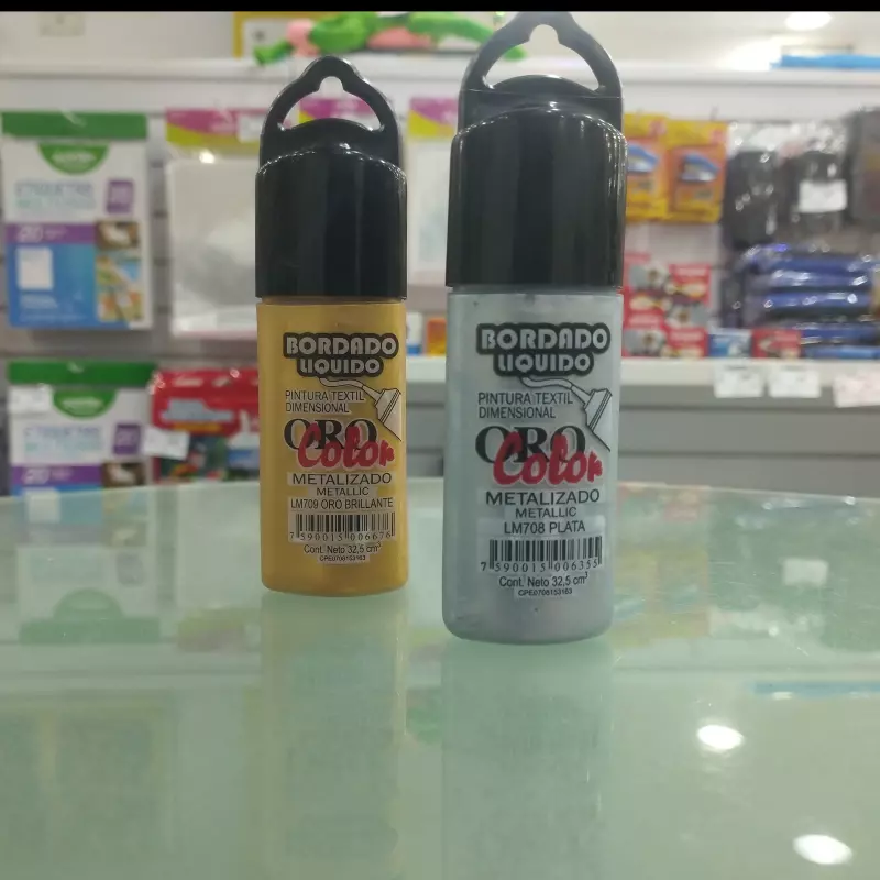 Bordado liquido metalizado