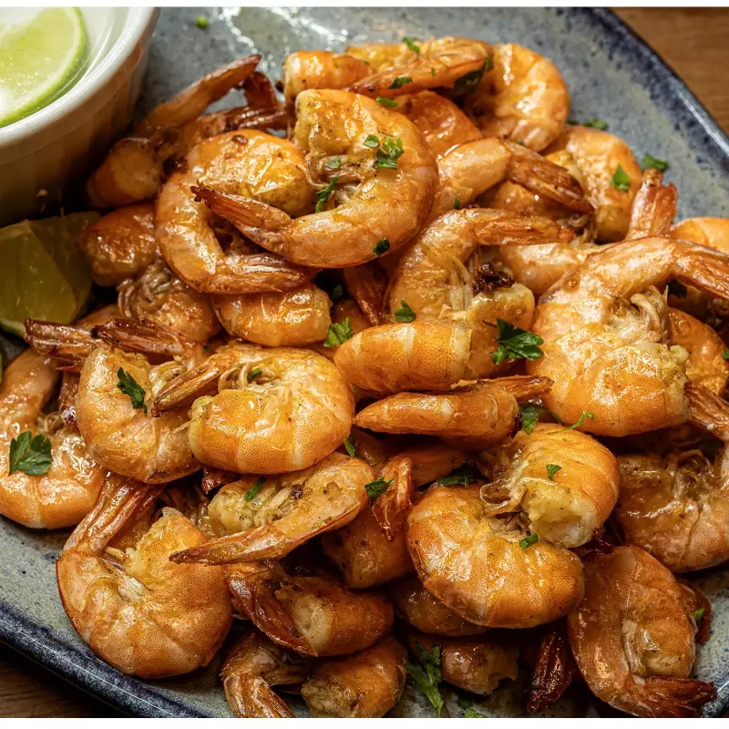 Camarão ao azeite e alho