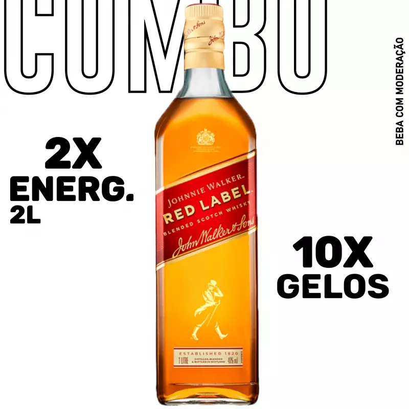 Combo Whisky J. Walker Red Label 1L