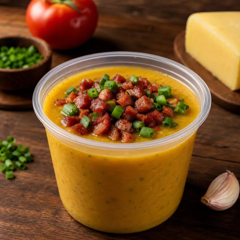 Caldo Mandioquinha c/ Calab. e Bacon