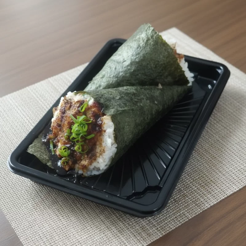 Temaki em dobro salmão grelhado