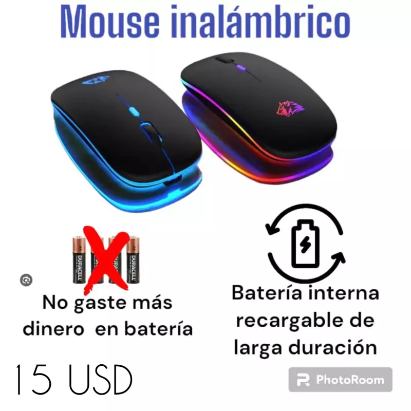 Mouse inalámbrico recargable