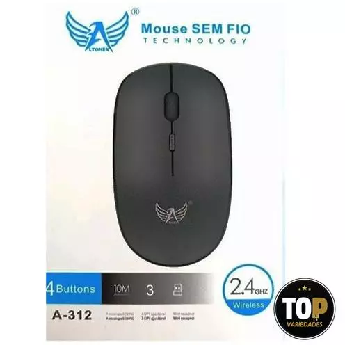 Mouse sem fio 2.4GHz A-312 – Altomex
