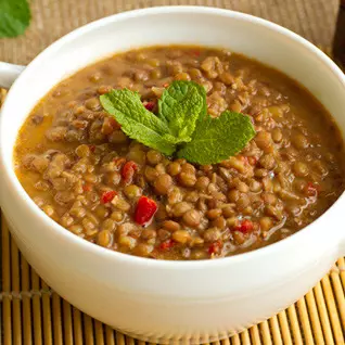 Porción de lentejas