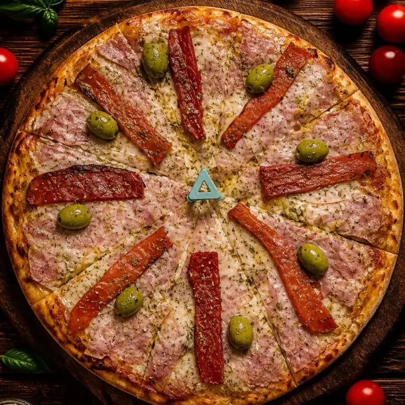 PIZZA JAMON Y MORRON