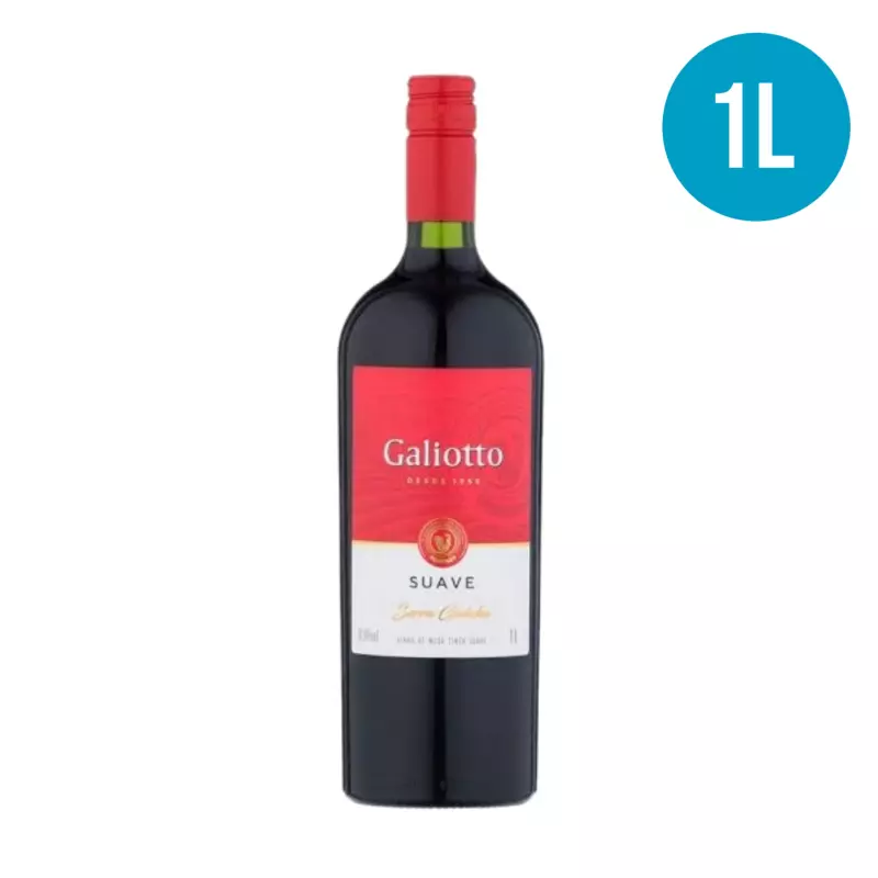 Vinho Galiotto Tinto Suave 1L