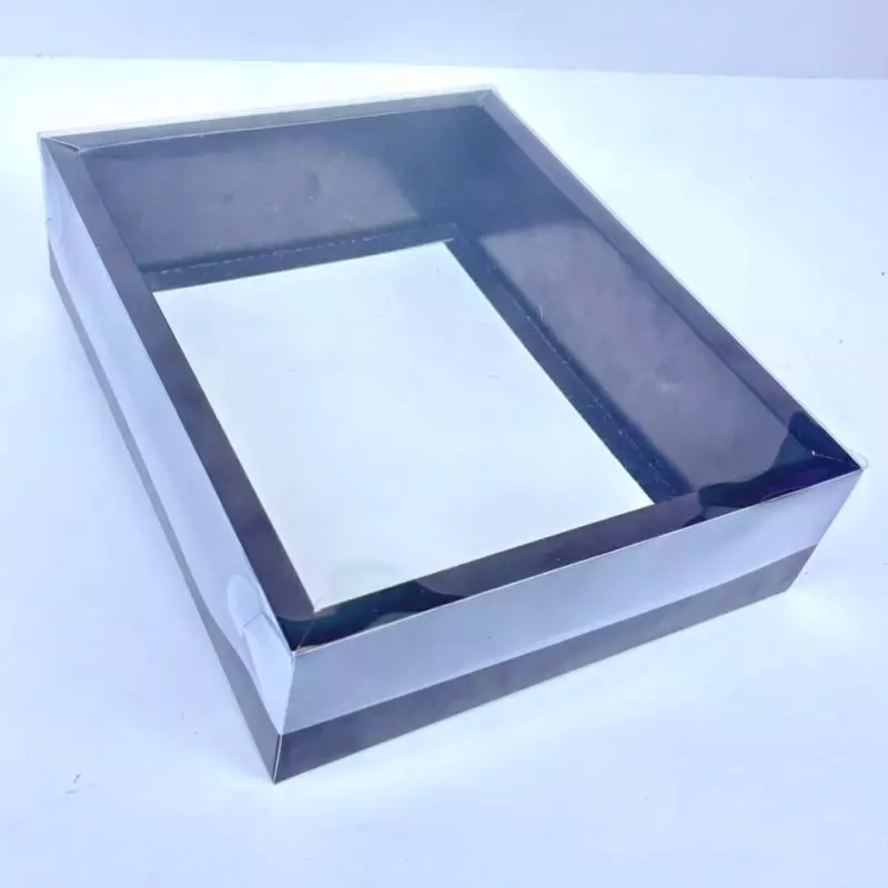 Caja acetato doble pared grande negr