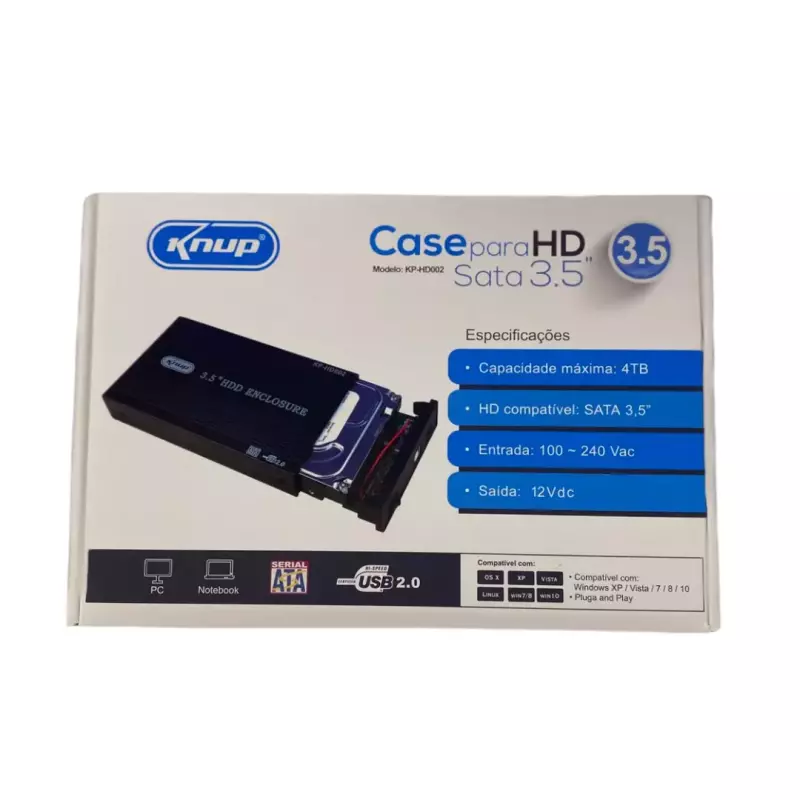 CASE PARA HD 3,5'' USB 2.0 KP-HD002