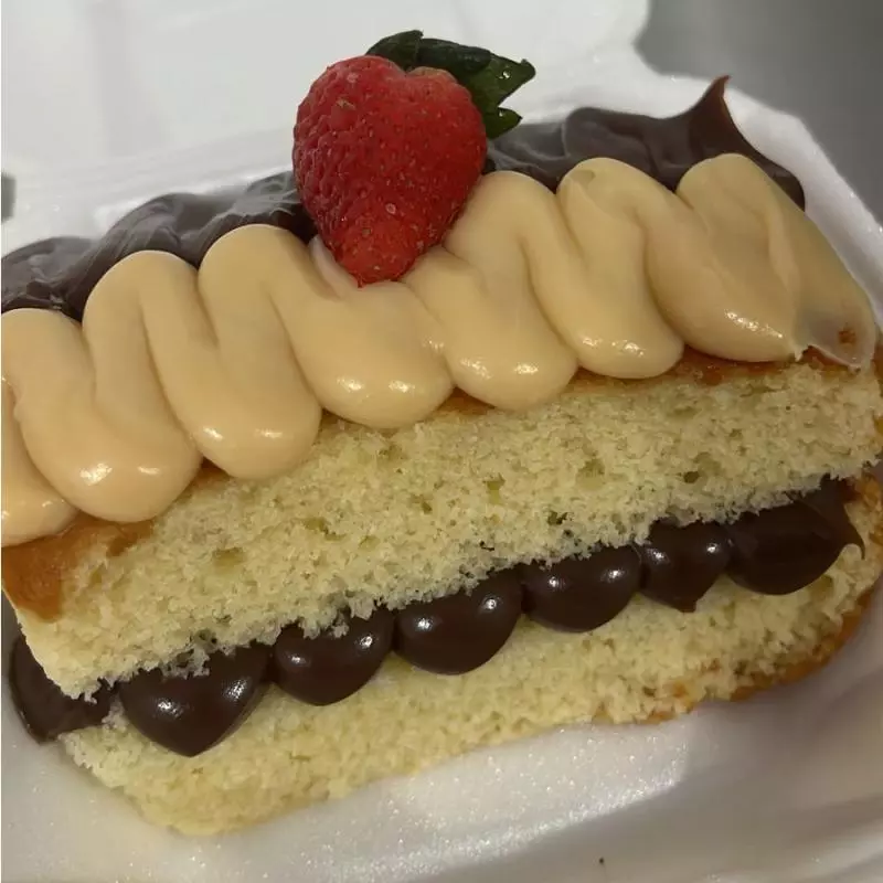Fatia 2 sabores branca