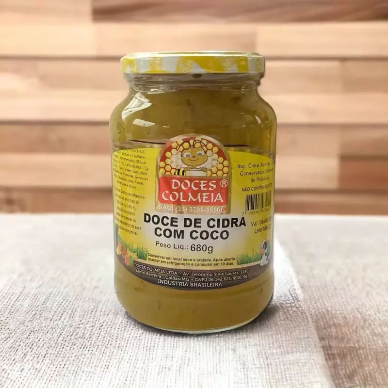 Doce de cidra com coco
