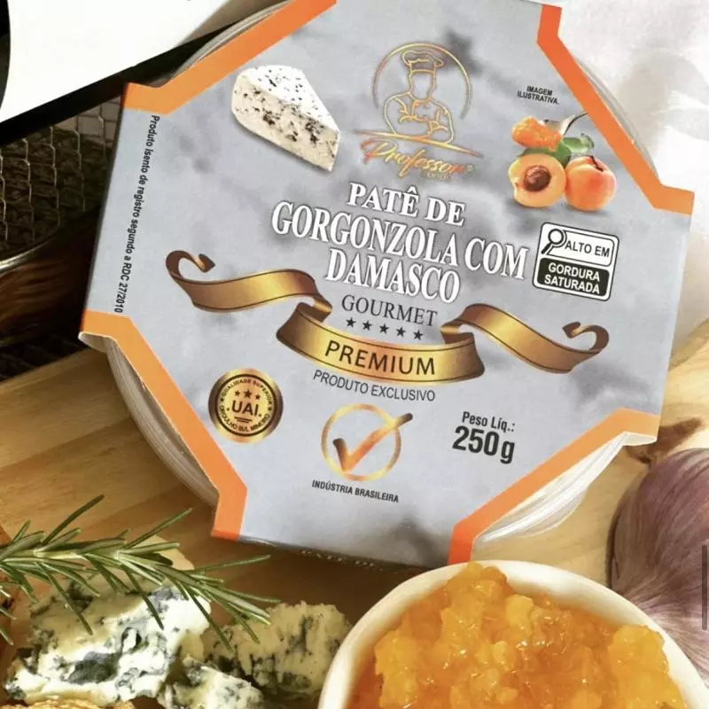 PATÊ DE GORGONZOLA COM DAMASCO