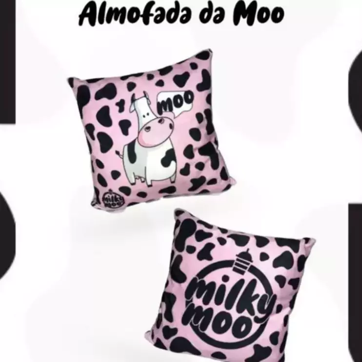Almofada Moo rosa