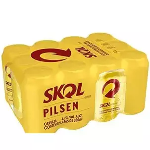Cerveja Skol Lata 350ml 12un