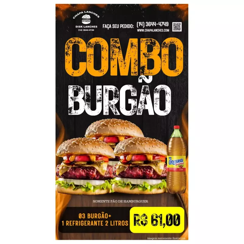 COMBO 3 BURGÃO