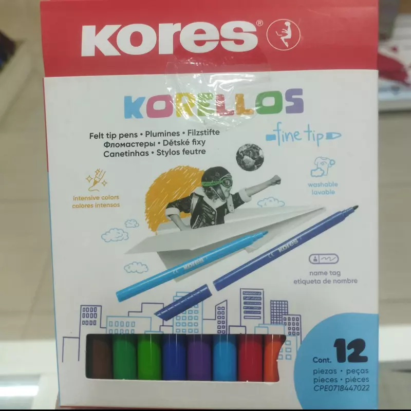 Marcadores punta fina Kores