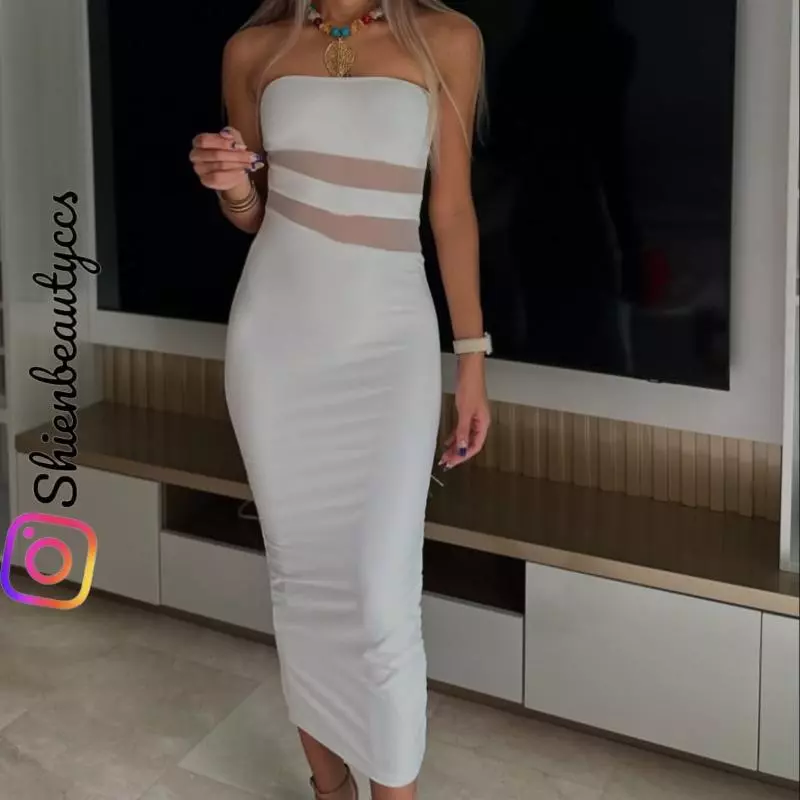 Vestido con transparencia