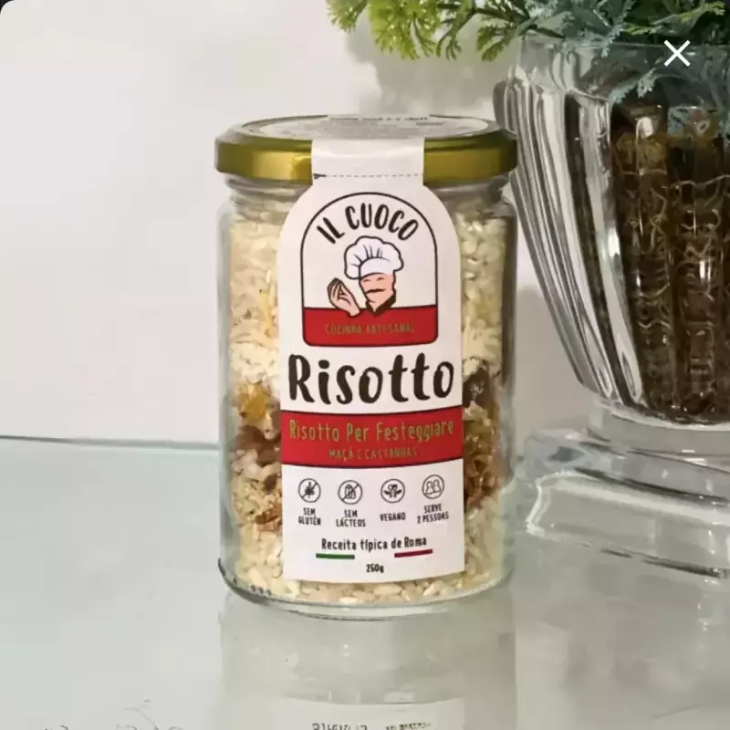 RISOTTO DE MAÇA E CASTANHAS 250G