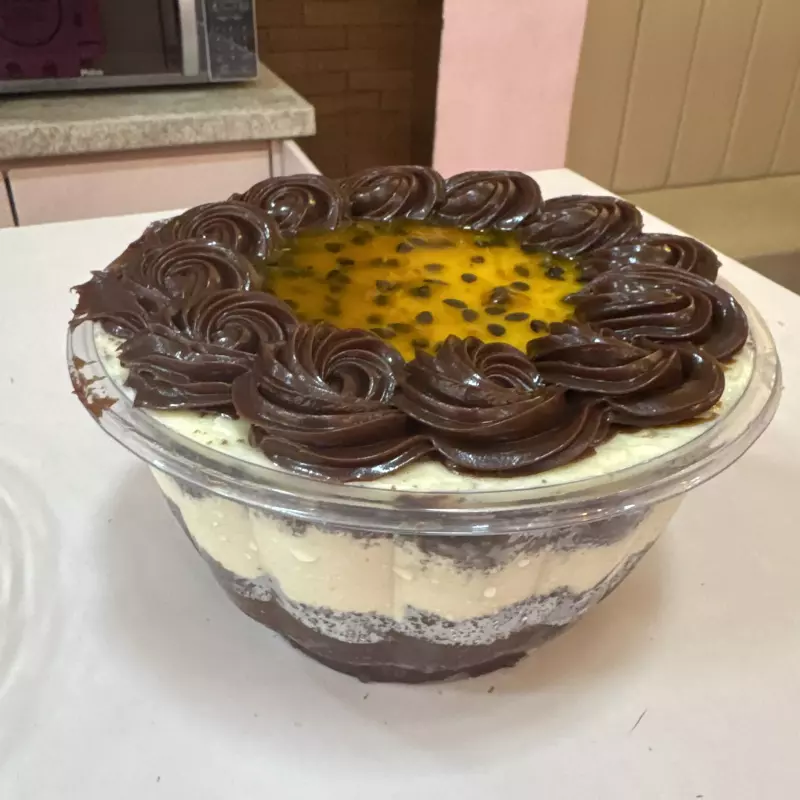 Torta no pote de maracujá