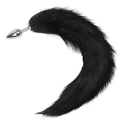 plug anal metalico S cola de zorro