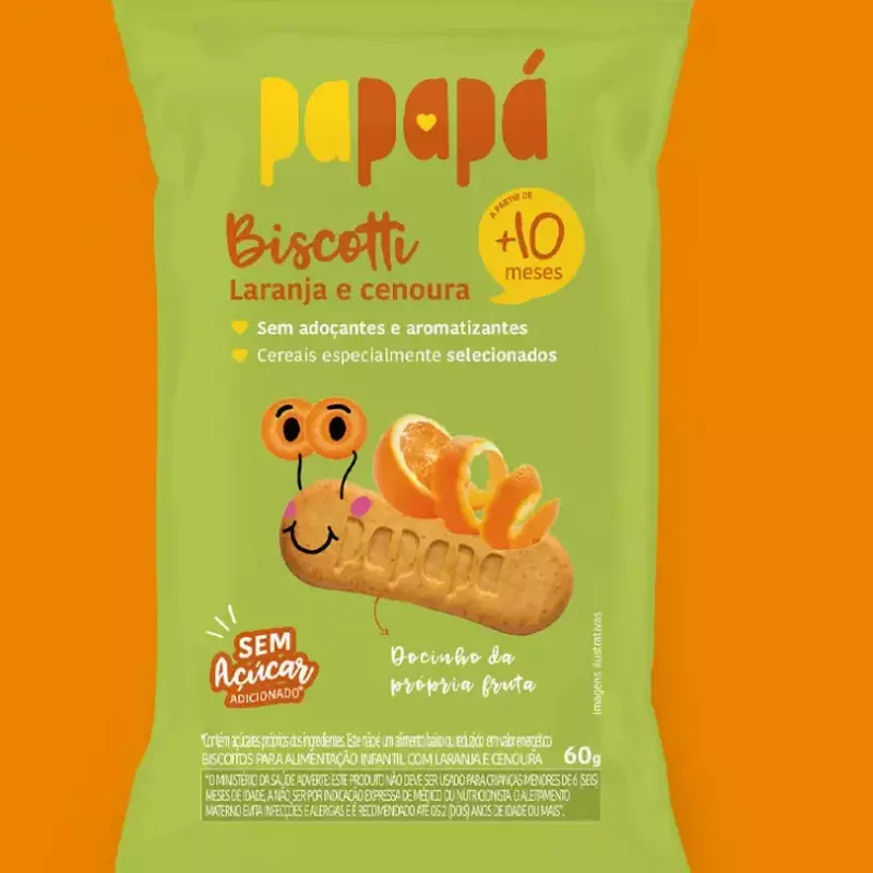 Bolacha Laranja +10m Papapá