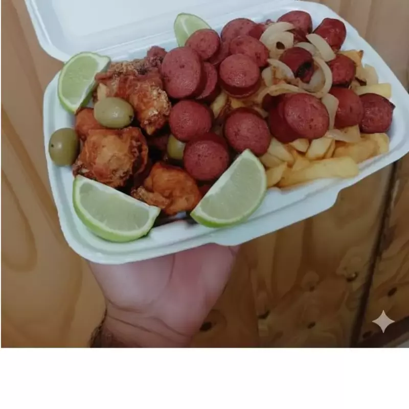 Porção mista fritas+frango+calabresa