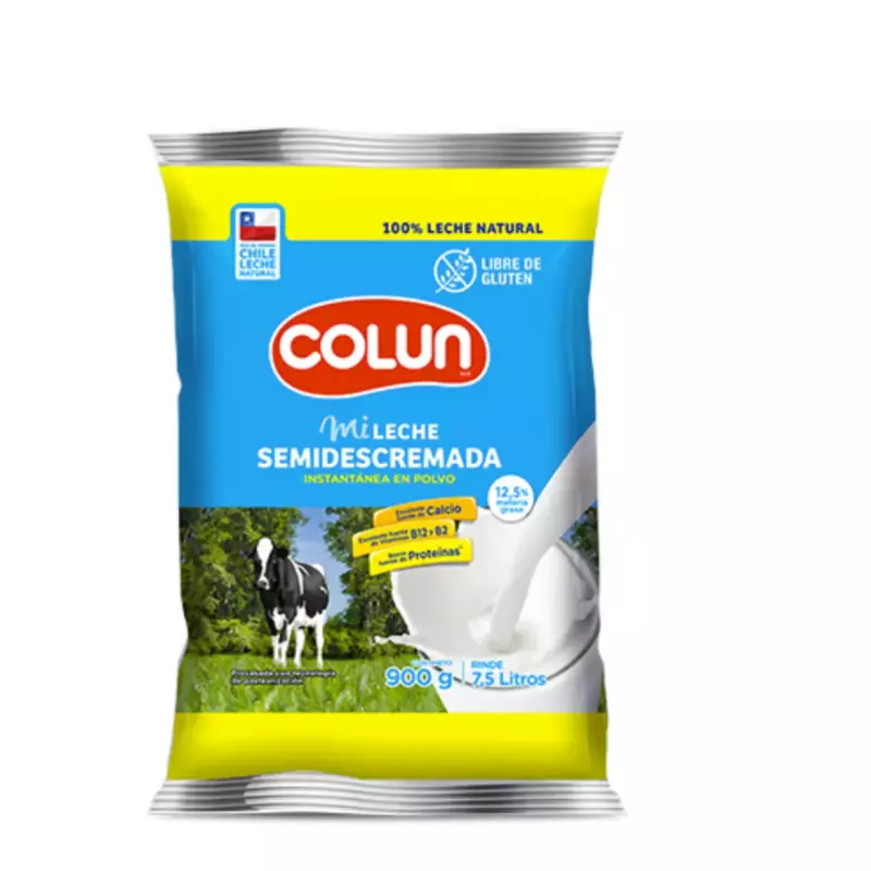 Leche COLUN semidescremada 900grs