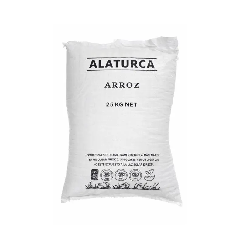 Saco de arroz blanco 25kg