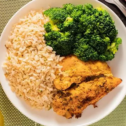 Frango c/ Brócolis e Arroz