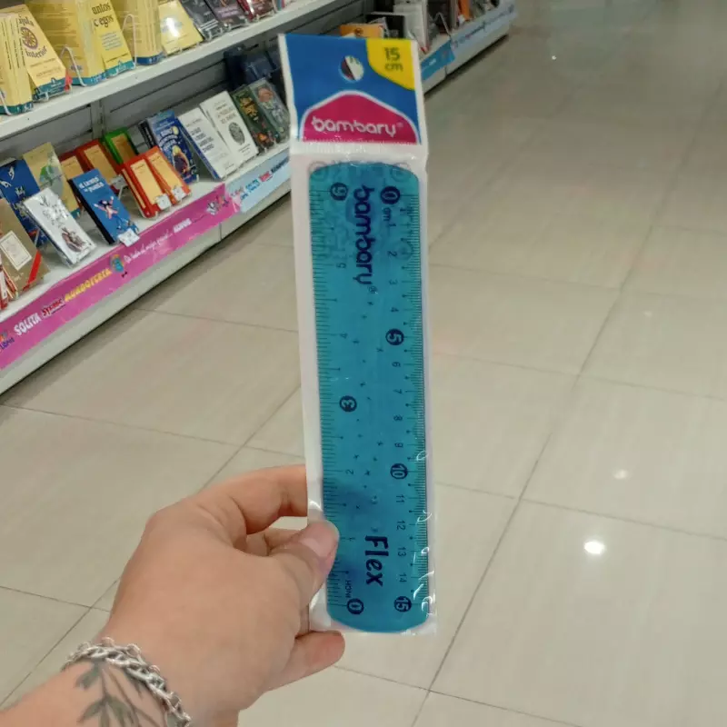 Regla flexible de 15cm Bambary
