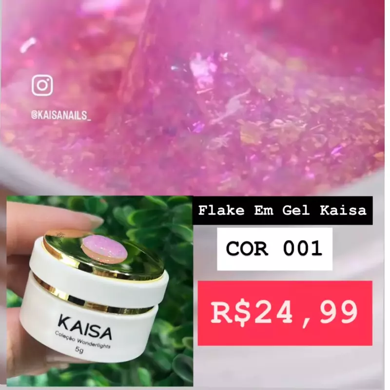 Flake Em Gel Kaisa 001 Rosa