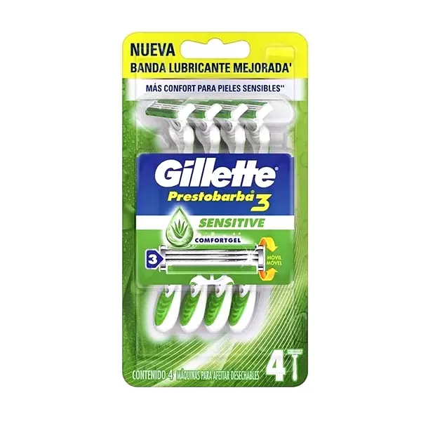 Máquina Prestobarba 3 Sensitive x 4