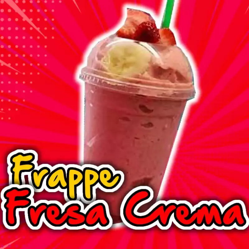Frappe Fresas con crema