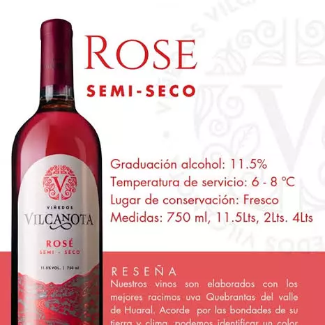 VINO VILCANOTA ROSE 750 ml