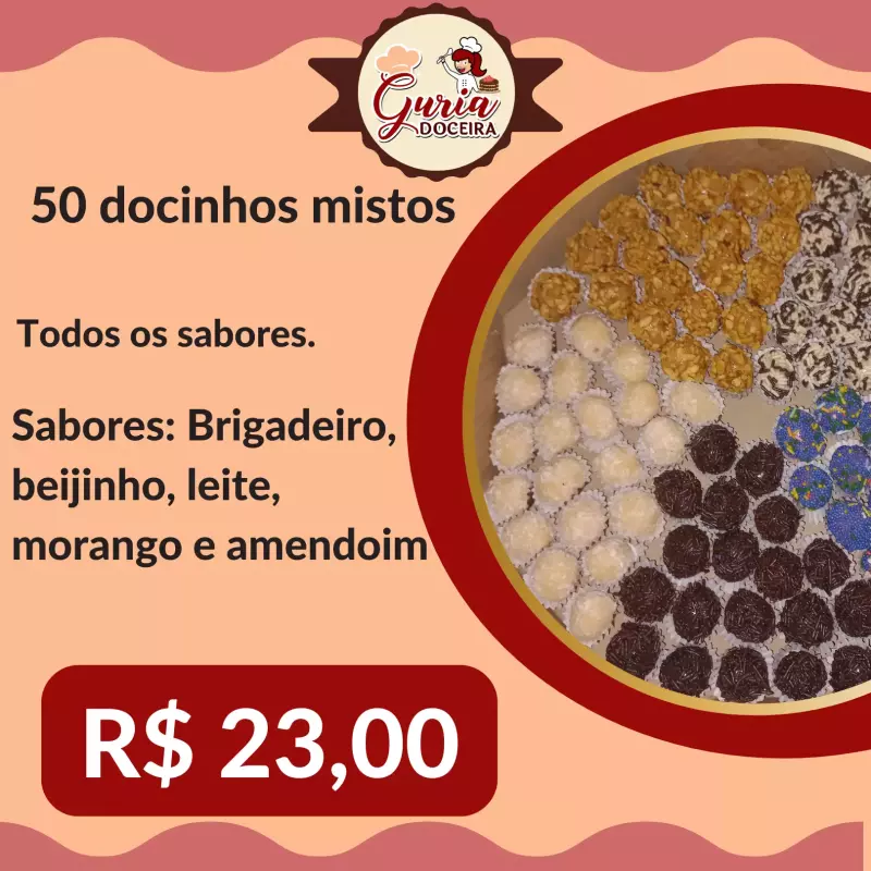 50 docinhos mistos