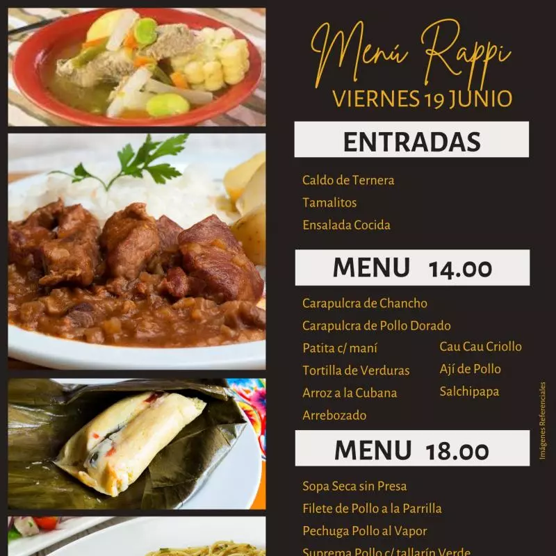 Menú 14.00 soles