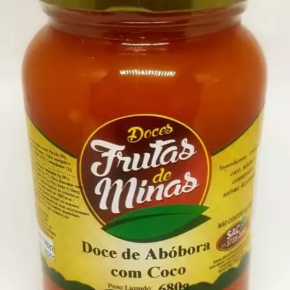 Doce de abóbora c/ Coco 680gr