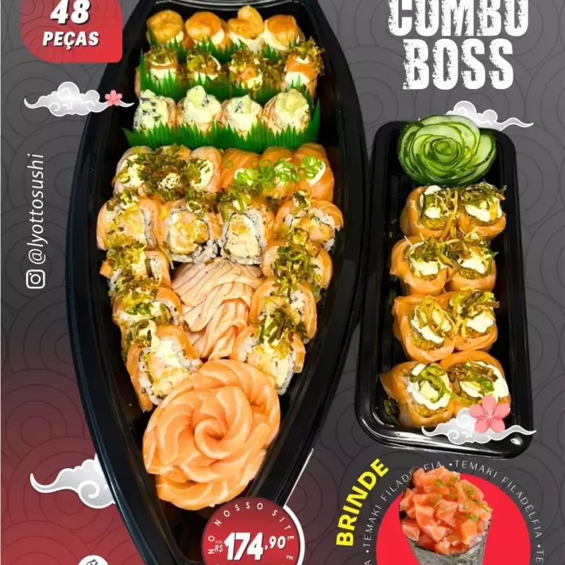 BARCA BOSS 48 PEÇAS + TEMAKI
