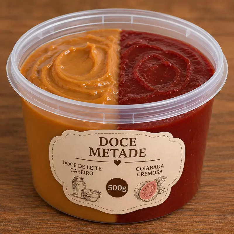 Doce de leite pastoso com goiabada