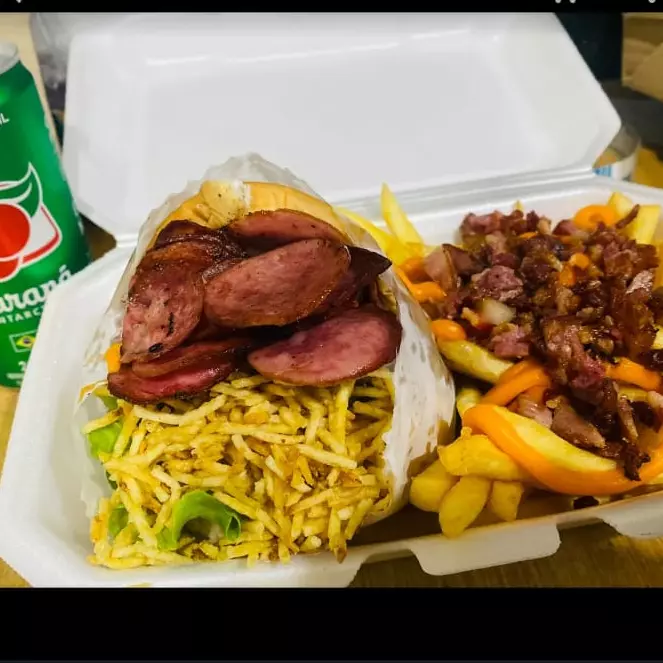 x calabresa fritas bacon e cheddar