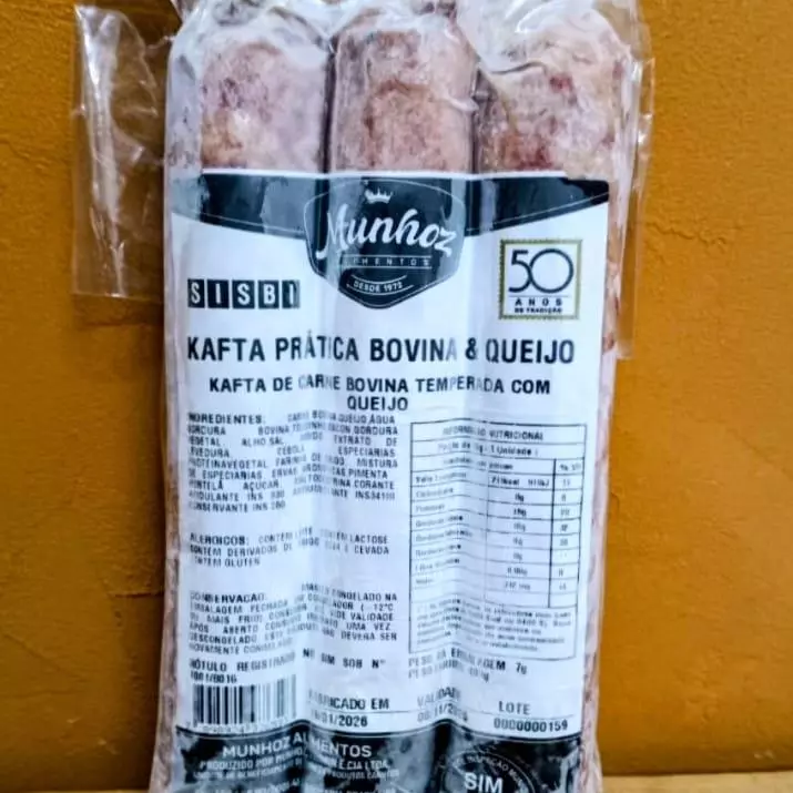 MINI KAFTA BOVINA COM QUEIJO 400g