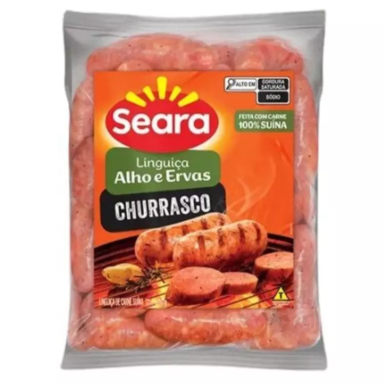 Linguiça Seara Suína Alho Ervas 600g