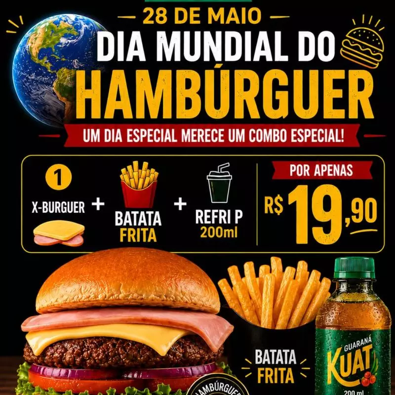 Promoção dia do hambúrguer
