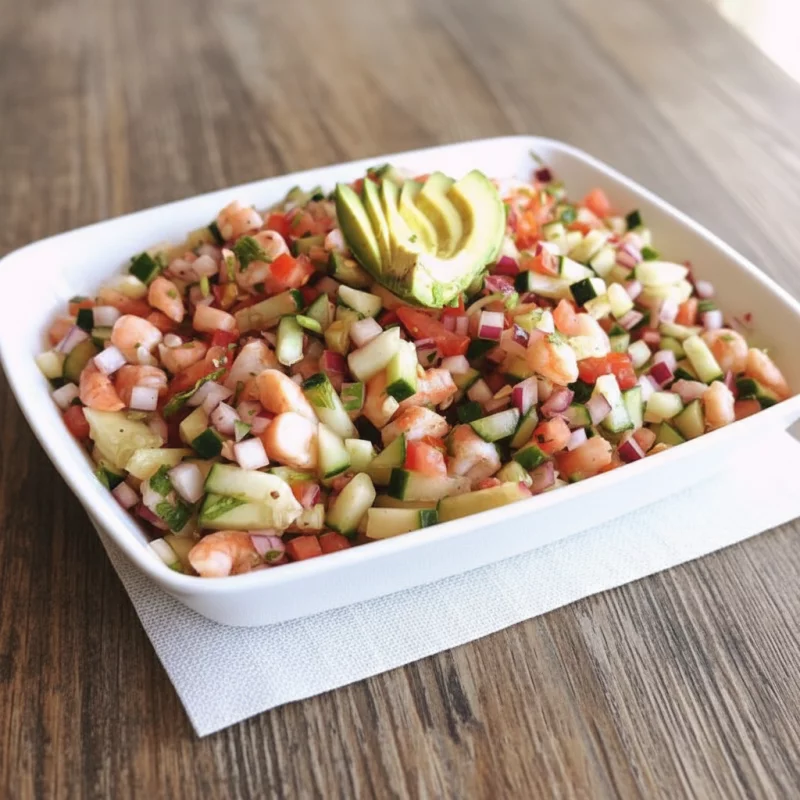 Ceviche Camarón y Pulpo