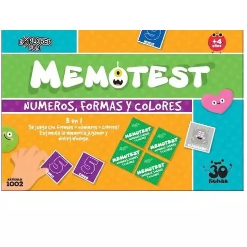 Memotest Letras/Nros/Formas/Colores