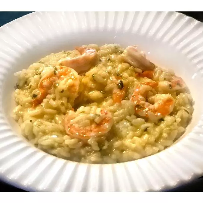 Risoto de camarão