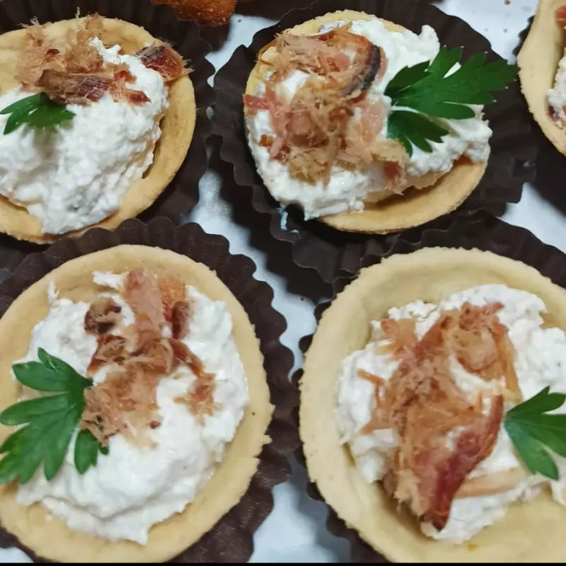 Tortinha de Ricota com Bacon