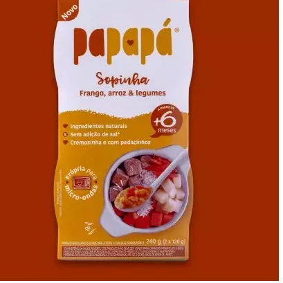 Sopinha Frango e legumes +6m Papapá